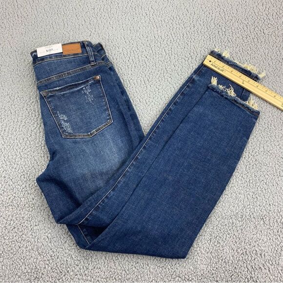 Judy Blue Women's Relaxed Fit Distressed Dark Blue Jeans  NWT   |  Size:  5/27 - Picture 9 of 16